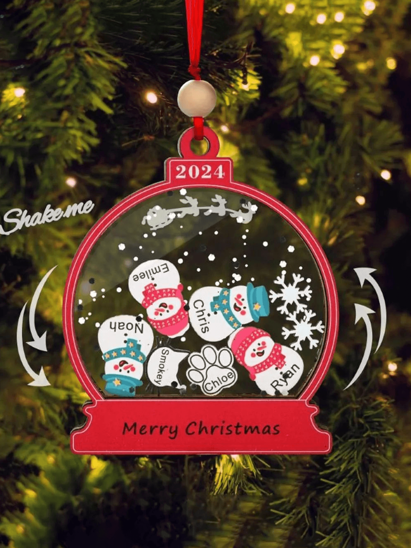 Customized wooden Christmas snowman rocking music doorplate decoration